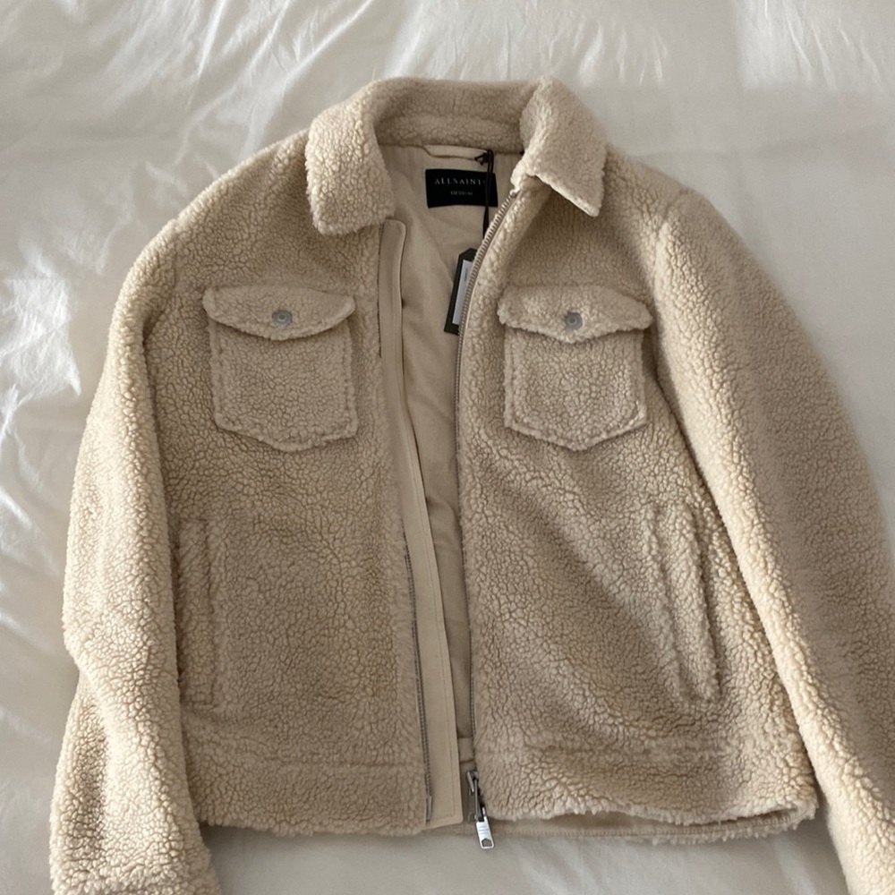 All Saints Ruskin Jacket - Sherpa! Mens size medium